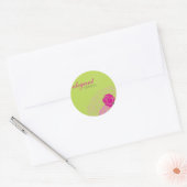 Rond SCEAU STYLISH STICKER :: élégant rose 6 (Enveloppe)