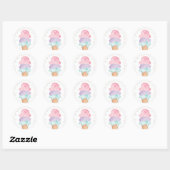 Rond Scellé d'enveloppe d'anniversaire de glace Sticker (Feuille)