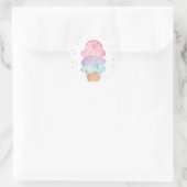 Rond Scellé d'enveloppe d'anniversaire de glace Sticker (Sac)