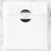 Rond Scellements élégamment Dotés Vert Accent / Sticker (Sac)