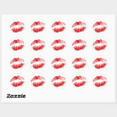Rond Sceller Enveloppe Sticker Scellé Avec Lèvres Baise (Feuille)