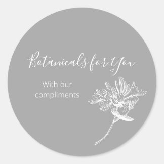 Rond Script botanique moderne et Sticker à sucettes de 