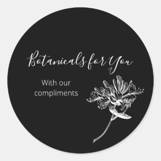 Rond Script botanique moderne et Sticker à sucettes de 