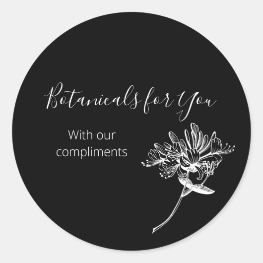 Rond Script botanique moderne et Sticker à sucettes de  (Devant)