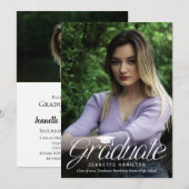 Rond script voor/achter foto-Afstuderen Kaart (Voorkant / Achterkant)