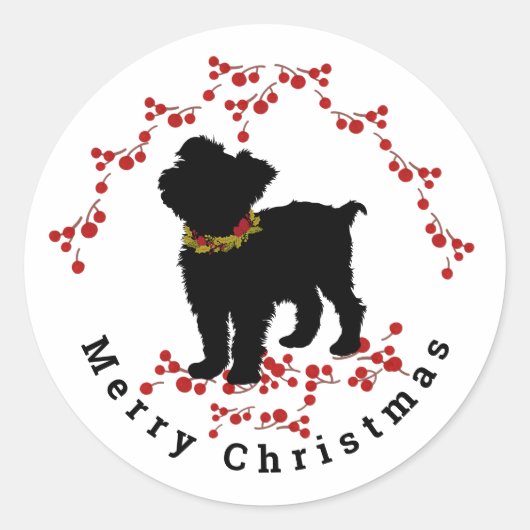 Rond Scrufft Berry Joyeux Sticker de Noël (Devant)