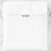 Rond Se désabonner du sticker vinyle typographique Stre (Sac)