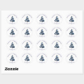 Rond Seasons Greetings Sticker (Feuille)