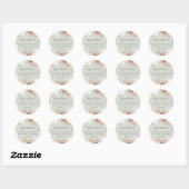 Rond Séché Boho Wreath Return Adresse Sticker (Feuille)