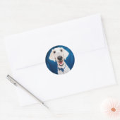 Rond Secourir chien Poodle Classic Round Sticker (Enveloppe)