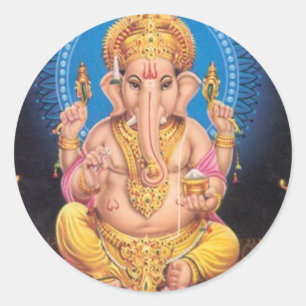 Rond Seigneur Ganesh Round Sticker