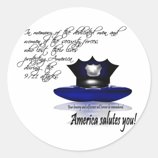 Rond Septembre 11 World Trade Center Attaque Sticker (Devant)