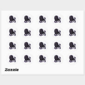 Rond Shadow Lion Sticker (Feuille)