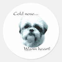 Shih Tzu Froid Nez Coeur Chaud - Sticker