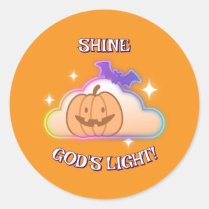 Rond Shine God’s Light Chrétien Sticker d’Halloween