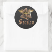Rond Sicile / Sicilia Triskelion Trinacria STICKER (Sac)