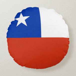 Rond Sierkussen met Chileense vlag Kussen