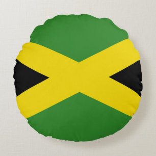 Rond Sierkussen met Jamaicaanse vlag Kussen