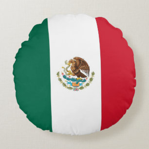 Rond Sierkussen met Mexicaanse vlag Kussen