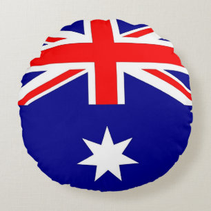 Rond Sierkussen met vlag van Australië Kussen