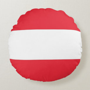 Rond Sierkussen met vlag van Oostenrijk Kussen