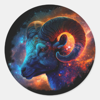 Rond Signe Aries Zodiac Star - Aucun texte - Sticker ro