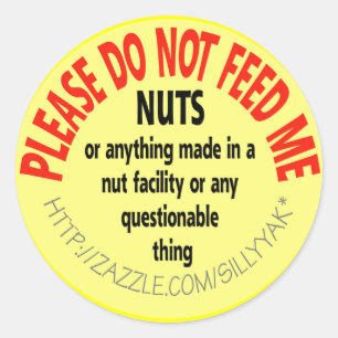 Rond S'il vous plaît, ne me nourrissez pas Sticker de n