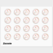 Rond Silly Goose First Birthday Sticker Personalized (Feuille)
