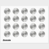 Rond Silver Metal Shine - Sticker Graduation (Feuille)