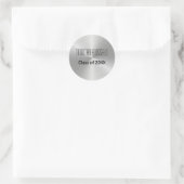 Rond Silver Metal Shine - Sticker Graduation (Sac)