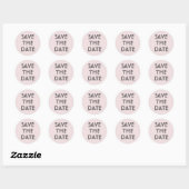 Rond Simple Blush Enregistrer Le Sticker Date (Feuille)