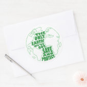 Rond Simple Enregistrer le sticker de la Terre (Enveloppe)