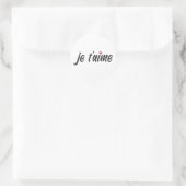 Rond Simple Je T'aime Je t'aime Valentine | Sticker (Sac)