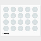 Rond Simple Nom de famille Sticker Noël (Feuille)