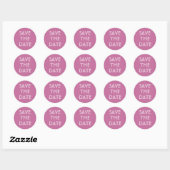 Rond Simple Rose Enregistrer Le Sticker Date (Feuille)