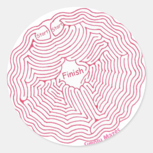 Rond Simplement Mazes Spider Web Maze Sticker
