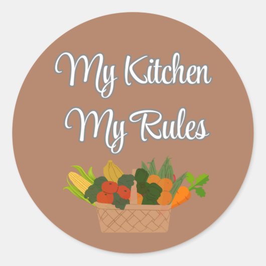 Rond Simplicité My Kitchen My Rule Sticker (Devant)