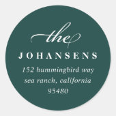 Rond Simplicité - Sticker d'adresse de retour | Épinett (Devant)