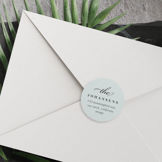 Rond Simplicité - Sticker d'adresse de retour | Sage