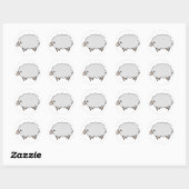 Rond Simplistic Polkadot Grey Sheep Sticker (Feuille)