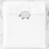 Rond Simplistic Polkadot Grey Sheep Sticker (Sac)