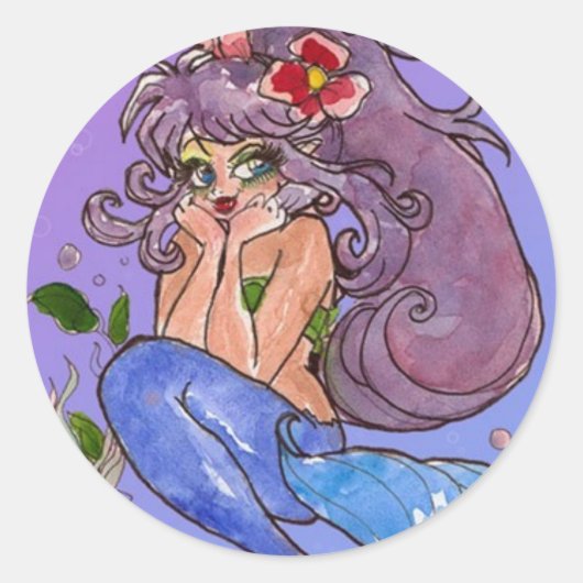 Rond Sirène En Sticker Bleu (Devant)