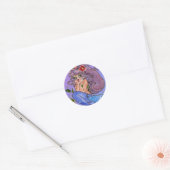 Rond Sirène En Sticker Bleu (Enveloppe)