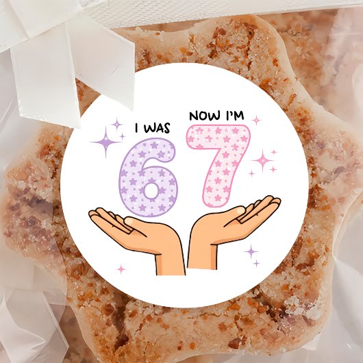 Rond Six Seven Birthday Sticker