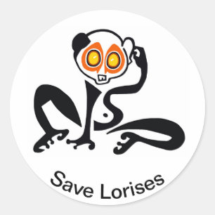 Rond SLENDER LORIS - Sticker
