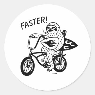 Rond Sloth Surf Lowrider Funny Sticker