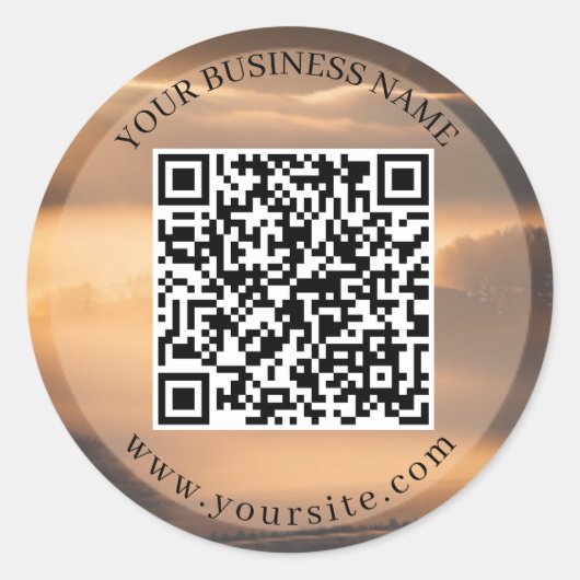 Rond Smart Connect : Sticker de code QR professionnel (Devant)