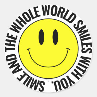 Rond Smile Et Le Monde Entier Sourit... Sticker Smilie