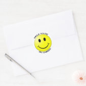 Rond Smile You're On Camera Round Sticker (Enveloppe)