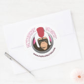 Rond Smirkey Mohawkey Monkey sticker (Enveloppe)